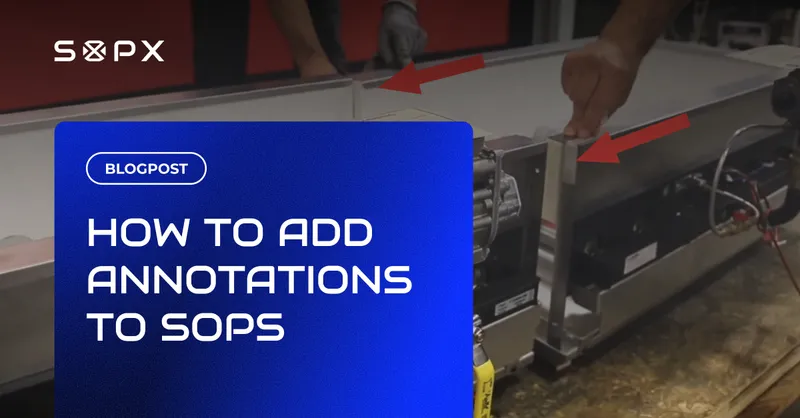 Work instruction with red arrows annotating key parts on a machine.